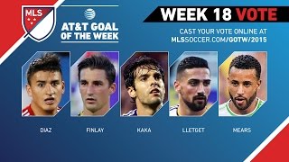 Top 5 MLS Goals | AT&T Goal of the Week (Wk 18)