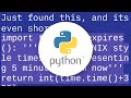 Python Create unix timestamp five minutes in the future