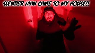 ESCAPING SLENDER MAN FOREST! HE CAME TO MY HOUSE!!  | MOE SARGI