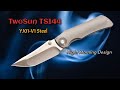 TwoSun TS144 Compound Grind Tanto in YJ01-V1 Steel!