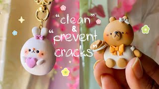 ✨How to Keep Cold Porcelain Clay *CLEAN \u0026 SMOOTH* (prevent cracks)🌷