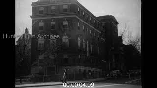 Yale University exterior in the mid 1940's.  Archive film 1099048