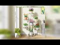 tribesigns 7 tier plant stand indoor tall plant shelf for multiple plants wooden corner plant