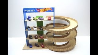 How to make Parking for cars Hot Wheels from cardboard