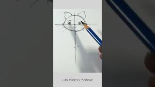 How to draw a cute Cat step by step | Pencil Drawing #Shorts