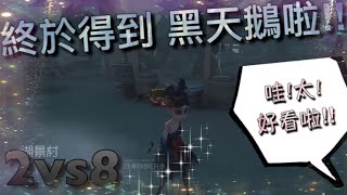 【第五人格】2vs8 空軍-黑天鵝！我最想要的皮膚！沒有之一！(⁎⁍̴̛ᴗ⁍̴̛⁎) 第一次用還有點小激動呢！「Identity V」