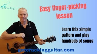 Easy 4/4 fingerpicking lesson. Unlock hundreds of songs with this simple pattern.