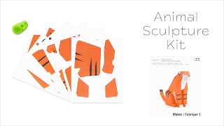 Small Tiger Paper Sculpture Kit