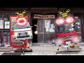 踏切アニメ　集まれふみきりカンカン　railroad crossing and train railway level crossover　はたらくくるま　救急車　消防車