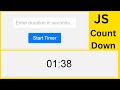 JavaScript - How to Create a Countdown Timer with HTML, CSS, and JavaScript