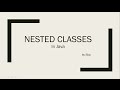 Nested Classes in Java