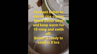 #idli #dosa How to ferment Idli/Dosa batter in winter