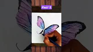 Butterfly part2 #shorts #drawing #youtubeshorts