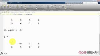 ece180 matlab: Subarrays