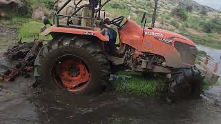 Kubota MU5501 4WD heavy mud performance | Shakthiman Rotavator | Part 3