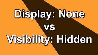 Difference between visibility hidden and display none | visible | hidden | display | visibility