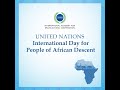 International Day for People of African Descent