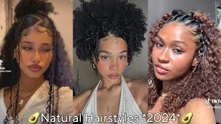 Natural Hairstyles Compilation For Baddies 🥑 *2024*