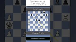 Khotenashvili, Bella vs. Savina, Anastasia, European Women Blitz Championship 2025, Round 7, 1-0