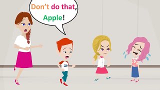 What happened to Apple? - Animated English Funny Story - Lucas English