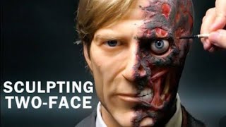 Two face sculpture (Timelapse )-The dark night