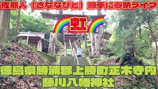 【上勝町藤川八幡神社】佐那人（さななびと）勝手にライブ🎶♬〜🌈虹🌈〜♬♪