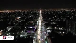 Santiago de noche 🌃 La Cisterna -Nueva Luminaria LED  SICOM