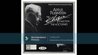 Chopin ~ The Nocturnes - (piano, Rubinstein) - 1965