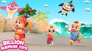 Menerbangkan layang-layang di hari yang cerah | Flying kites on a sunny day - Kids Beach Stories