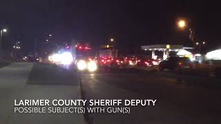 Larimer County Sheriff responding to possible subject with gun/Dying siren