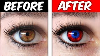 CHANGE YOUR EYE COLOR TRICK! (IT WORKS OMG)