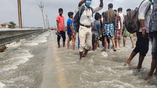 ধামাখালি সরবেড়িয়া রোডের উপর জল আত*ঙ্কে মানুষ রাস্তায়।লাইভ