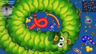 🐍WORMATE ZONE.IO | Rắn Săn Mồi #324 BIGGEST SNAKE | Epic Worms Zone Best Gameplay | Wahono Chanel15