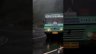 Valparai 🔄 pazhani tnstc express bus on Rainy Drive at ghat road