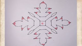 Morning easy rangoli design|| 10*2 dot's rangoli design|| In Anuroopa rangoli designs