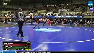 141 lbs Quarterfinal : Jacob Reed vs Evan Burge  | College DIII Wrestling Championship