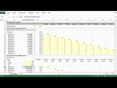 Microsoft Excel: =IRR() vs =XIRR() Microsoft Excel: =IRR() vs =XIRR()