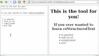 Real time ReStructuredText editor