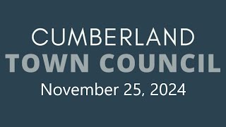 Cumberland Town Council \u0026 Workshop - November 25, 2024