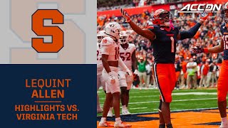 Syracuse's LeQuint Allen Goes For 121 Yards \u0026 3 TDs