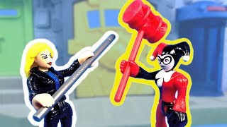 Imaginext Black Canary vs Harley Quinn Toy Video
