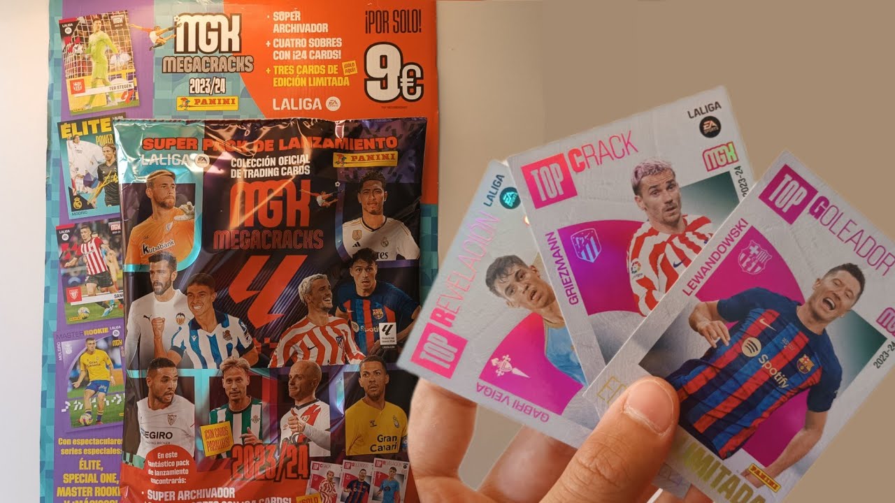 Cartas MEGACRACKS La Liga 2023 2024 (Album + 5 Sobres) : : Juguetes Y ...