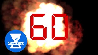 60 Second Ticking Countdown Timer With Bomb Explosion Sound | Digital LED Style.