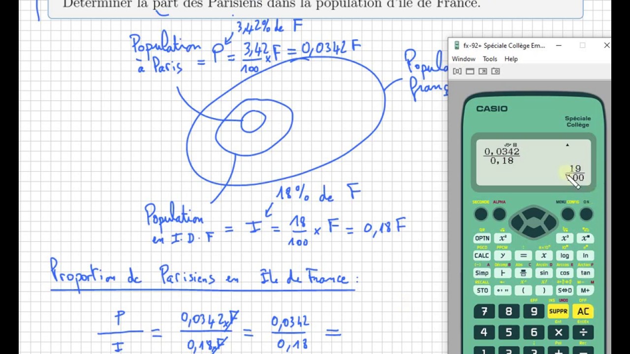 Calculer Une Proportion Avec Des Pourcentages • Collège Seconde STMG ...