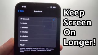 iPhone 13 How to Keep Screen on Longer (iOS 15)
