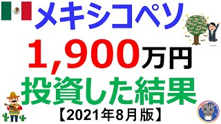 【1,900万円をメキシコペソに投資した結果は？】投資実績を全公開！《2021年8月》