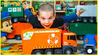 Recycling Truck Toy Unboxing! | Pretend Play with Dickie Toys Garbage Collection | JackJackPlays