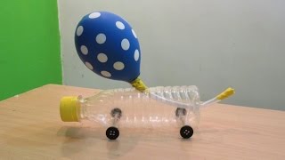 How to make a Balloon powered car very simple - Easy balloon Jet car Tutorials