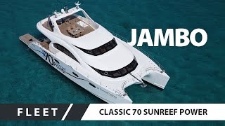 Classic 70 Sunreef Power - luxury power boat - cruising in the Bay of Cannes