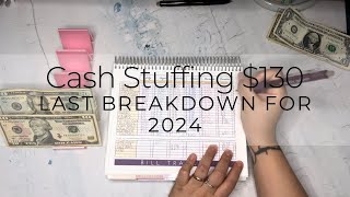 ☀️LAST BUDGET BREAKDOWN FOR 2024 | Cash Stuffing $130 | CD Ladder | Happy Mail ✉️